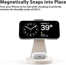 Load image into Gallery viewer, 3 in 1 Charging Station for Apple Devices,Mag-Safe Charger Stand Fast Charging,Wireless Charger for iPhone 16/15/14/13/12 Series,& AirPods,& iWatch(30W USB Charger Included)