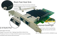 Load image into Gallery viewer, 10gb PCIE x4/x8/x16 Ethernet Converged Network Adapter X550T2 Copper Dual RJ45 Port LAN Card NIC Compatible with Intel X550T2 10GBase-T X550AT Server Support Windows Server/Windows/Linux/VMware ESXi