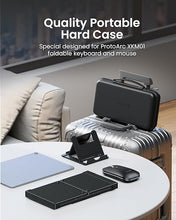 Load image into Gallery viewer, ProtoArc Foldable Keyboard and Mouse, XKM01 True Full-Size Folding Keyboard Mouse Combo for Business and Travel, 2.4G+Dual Bluetooth Portable Mouse Keyboard for Laptop iPads Tablets - Black