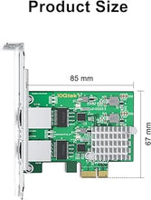 Load image into Gallery viewer, 100M/1000M/2.5G NIC Network Card, Dual RJ-45 Port, with Realtek RTL8125BG Controller, Support Windows/Windows Server/Linux/Ubuntu/Centos/Vmware