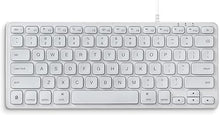 Load image into Gallery viewer, Perixx PERIBOARD-332MW Wired Backlit Scissor Keyboard - Compatible with Mac OS X and iOS Device - Mini 11.22x4.57x0.83 Inches - Scissor Keys with Big Font - White Backlit