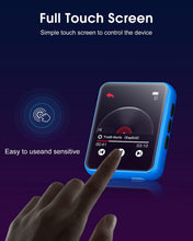 Load image into Gallery viewer, MP3 Player with Bluetooth 5.0 Portable HiFi Lossless Sound MP3 Music Player and FM Radio Recorder E-Book 2.4 inch Screen Maximum Support 128GB(Blue)