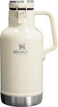 Load image into Gallery viewer, Stanley Classic Easy-Pour Insulated Growler Keeps Beer Cold & Carbonated made with Stainless Steel Interior, Durable Exterior Coating & Leak-Proof Lid, Easy to Carry Handle, 64 Oz, Cream Gloss