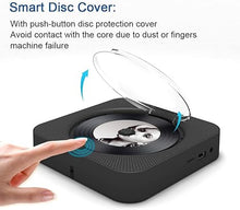 Load image into Gallery viewer, Portable CD Player with Bluetooth Desktop CD Player for Home CD Music Players with Remote Control,Timer,Built-in Dual Speakers with LED Display Home Audio Boombox FM Radio (Black)