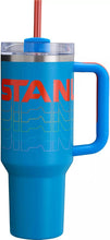 Load image into Gallery viewer, STANLEY Quencher H2.0 FlowState Stainless Steel Vacuum Insulated Tumbler with Lid and Straw for Water, Iced Tea or Coffee (Azure Reverb, 40 oz)