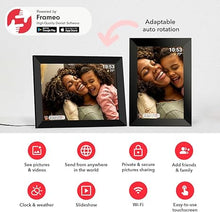 Load image into Gallery viewer, Frameo 10.1 Inch WiFi Digital Picture Frame with 1280 * 800P IPS Touch Screen HD Disply,Video Clips and Slide Show,Auto-Rotate, Wall Mountable,Send Photos Instantly from Anywhere with via Frameo APP