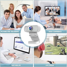 Load image into Gallery viewer, ZIQIAN USB c Webcam 1080P Webcam,Live Streaming Web Camera with Stereo Microphone, Desktop or Laptop USB Webcam 110 Degree View Angle, HD Webcam for Video Calling, Recording, Conferencing, Gaming