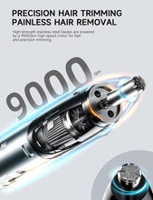 Load image into Gallery viewer, ZORAMI Rechargeable Ear and Nose Hair Trimmer - 2024 Professional Painless Eyebrow & Facial Hair Trimmer for Men Women, Powerful Motor and Dual-Edge Blades for Smoother Cutting Black