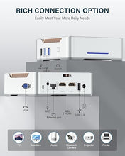 Load image into Gallery viewer, KAMRUI GK3PLUS Mini PC with Windows 11Pro, 16GB DDR4 1TB M.2 SSD Micro Pc, 12th Gen Alder Lake-N95(up to 3.40GHz) Mini Desktop Computers, Support 2xHDMI+VGA 4K Triple Display for School/Home/Office
