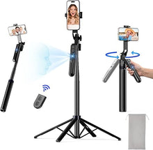 Load image into Gallery viewer, NEMOVA 68'' Auto Face Tracking Tripod for iPhone, 360° Rotation Phone Tripod with Wireless Remote and Phone Holder, Selfie Stick Tripod for Android Phone, Applied to YouTube, Tiktok, Facetime