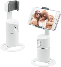 Load image into Gallery viewer, Mcbazel Auto Face Tracking Tripod, 360° Rotating Stand Phone Holder Camera Mount, Follows Your Movement, Perfect for TikTok Filming, Video Recording, White