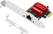 Load image into Gallery viewer, 2.5Gb PCI-E NIC Network Card for Realtek8125B,100MbE/1GbE/2.5GbE Copper Single RJ45 Port,with Realtek RTL8125BG Chip,2.5GbE PCI Express 2.0 X1 Ethernet Adapter Support Windows/Linux/MAC