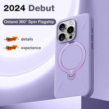Load image into Gallery viewer, TORRAS 360° Spin Mag Stand for iPhone 16 Pro Max Case, Fit for Magsafe, Mil-STD Protective Hard PC Scratch-Resistant Ostand Case for iPhone 16 Pro Max Phone Case Violet Purple, 6.9 inch