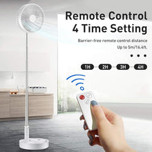 Load image into Gallery viewer, AICase Stand Fan,Folding Portable Telescopic Floor/USB Desk Fan with 7200mAh Rechargeable Battery,4 Speeds Super Quiet Adjustable Height and Head Great for Office Home Outdoor Camping