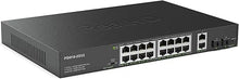 Load image into Gallery viewer, Real HD 16 Port Full Gigabit PoE Switch with 2 *Gigabit SFP Ports & RJ45 Ports, Unmanaged Plug and Play, High Power Total Budget 300W, 803.af/at Compliant, Fanless & Slience, Metal Housing, Rack Mount