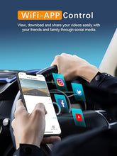 Load image into Gallery viewer, Dash Cam WiFi FHD 1080P Car Camera, Front Dash Camera for Cars, Mini Dashcams for Cars with Night Vision, 24 Hours Parking Mode, WDR, Loop Recording, G-Sensor, APP, Support 128GB Max