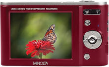 Load image into Gallery viewer, Minolta MND20 44 MP / 2.7K Ultra HD Digital Camera (Red)