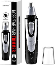 Load image into Gallery viewer, Ear and Nose Hair Trimmer Clipper - 2024 Professional Painless Eyebrow & Facial Hair Trimmer for Men Women,Battery-Operated Trimmer with IPX7 Waterproof,Dual Edge Blades for Easy Cleansing Black