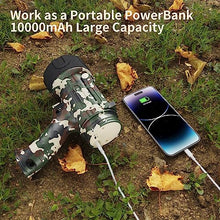 Load image into Gallery viewer, BUYSIGHT Rechargeable Spotlight Flashlight, Hand held Spotlight 800 lumens Waterproof Flashlight Hunting Lamp with red Filter? Camouflage Green Mini