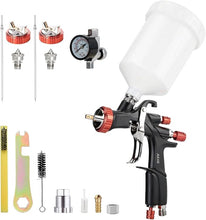 Load image into Gallery viewer, AEROPRO TOOLS R500 LVLP Air Spray Gun with 1.3/1.5/1.7mm Nozzles & Air Regulator, A610 Paint Guns Automotive, Car Paint Gun Sprayer, Paint Gun for House Painting, Car, Furniture, Varnish and Top Coat
