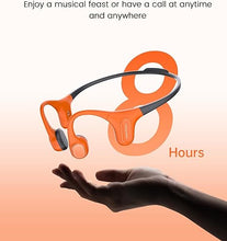 Load image into Gallery viewer, Aerra Bone Conduction Sport Headphones, IP67 Waterproof Workout Earphones, Open-Ear, Wireless Bluetooth with Mic, Secure and Comfortable for Running and Cycling, Orange and Black