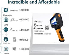 Load image into Gallery viewer, P19 Handheld Inkjet Printer for Any Surface, Portable 360° All-Round Coding Machine Print Height 2-12.7mm for Date/Time/Barcode/QR Code/Logo, with Cartridge(Anti-Slip Handle, Upgrade Version)