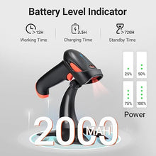 Load image into Gallery viewer, Tera Pro 2024 Newest Battery Level Indicator Wireless 1D 2D QR Barcode Scanner, 3 in 1 Works with Bluetooth & 2.4G Wireless & USB Wired, Barcode Reader with Vibration Alert HW0002