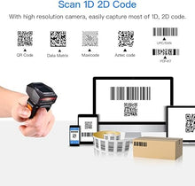 Load image into Gallery viewer, Eyoyo 2D Finger Ring Barcode Scanner, Mini Wearable 3-in-1 USB Wired & 2.4G Wireless & Bluetooth Scanner, Image 1D QR Bar Code Reader PDF417 Data Matrix Screen Scan for iPad, Smartphone, PC