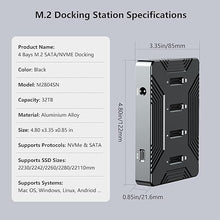 Load image into Gallery viewer, MiliPow 4-Bay M.2 NVME SATA SSD Enclosure Tool-Free, USB 3.2 Gen 2 10Gbps External Hard Drive Docking Station for M.2 NVMe PCIe (M Key, B+M Key) and SATA NGFF (B+M Key), Up to 32TB