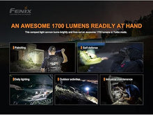 Load image into Gallery viewer, Fenix PD35 v3.0 Rechargeable Tactical Flashlight, 1700 Lumens EDC with Battery and LumenTac Organizer (Black)