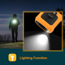 Load image into Gallery viewer, Zeadio Waist Clip Fan, 3 Spreed 10000mAh Operated Hands-free Wearable Necklace Fan, with lighting function for Hot Flashes Home Office Travel Outdoor Sports - Orange