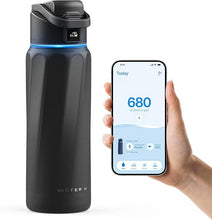 Load image into Gallery viewer, BOOST Smart Water Bottle with Reminder to Drink Water & Water Tracker Bottle - Double Wall Vacuum Insulated Water Bottle Stainless Steel, Wide Mouth 32 oz Water Bottles, Ideal for Gift - Black