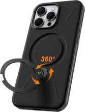 Load image into Gallery viewer, TORRAS 360° Spin Stand for iPhone 16 Pro Max Case, Fit for Magsafe, Mil-STD Protective Hard PC Scratch-Resistant Case for iPhone 16 Pro Max Phone Case with Kickstand, Ostand Spin, Onyx Black, 6.9 inch