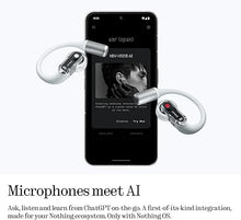 Load image into Gallery viewer, Nothing Ear (Open) Open-Ear Headphones, Earbuds with Earhooks, Clear Voice Technology with 2 Mics, BT 5.3, Fast Charging, Compatible with iPhone & Android -White
