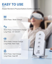Load image into Gallery viewer, BOB AND BRAD Christmas Gifts Eye Massager, EyeOasis 2 Plus - Eye Massager for Migraines with Remote, Heat, Compression, Music, Heated Eye Mask for Dry Eyes Relief, Improve Sleep, FSA/HSA Eligible
