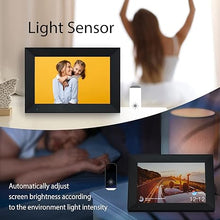 Load image into Gallery viewer, Digital Photo Frame 10.1 Inch WiFi Digital Picture Frame IPS HD Touch Screen Smart Cloud Photo Frame with 32GB Storage, Auto-Rotate, Easy Setup to Share Photos or Videos Remotely via AiMOR APP (Black)