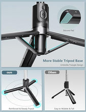 Load image into Gallery viewer, Selfie Stick Tripod with Light, 45'' Selfie Stick with Wireless Remote, Portable Phone Tripod Compatible with iPhone 15 Pro Max/15/14 Pro/14/13, Samsung S22/ S23 Ultra/Android Smartphone