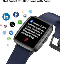 Load image into Gallery viewer, Fitness Tracker Watch with Heart Rate Monitor, Activity Tracker with Pedometer, Sleep Monitor, Calories & Step Counter, 5ATM Waterproof Smart Watch for Women Men Health Fitness Watch for Sports