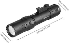 Load image into Gallery viewer, OLIGHT Odin 2000 Lumens Picatinny Rail Mounted Rechargeable Tactical Flashlight with Remote Pressure Switch, 300 Meters Beam Distance, Powered by Battery(Black)