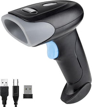 Load image into Gallery viewer, Wireless Barcode Scanner 1D QR Scanner Wireless Handheld Laser Bar Code Reader 3-in-1 with Bluetooth & 2.4G Wireless & USB Wired Works with iPad, Android Phone, iPhone, Laptop-U26