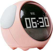 Load image into Gallery viewer, Expression Clock,Cute Dog Shape Clock with Facial Expressions Voice Activated Night Light Wake Up Alarm Clock Toddler Children ()