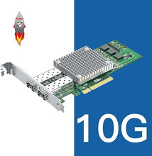 Load image into Gallery viewer, 10Gb SFP+ PCI-E Network Card NIC, with Broadcom BCM57810S Chip, Dual SFP+ Port Card, PCI Express X8, Ethernet LAN Adapter Support Windows/Windows Server/Linux/VMware Esxi