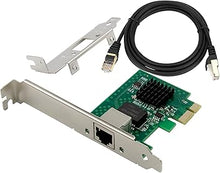 Load image into Gallery viewer, 2.5GBase-T PCIe 3.1 Network Adapter with Intel I225-V+3ft Cat8 Ethernet Cable 2500/1000/100Mbps PCI Express Gigabit Ethernet Card RJ45 LAN Controller for Windows 10/11 with Low Profile Bracket