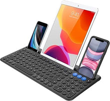 Load image into Gallery viewer, Arteck Wireless Bluetooth Keyboard for Windows, iOS, Android, Computer, Laptop, Smartphone - Multi-Functional with Built-in Cradle