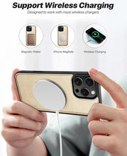 Load image into Gallery viewer, OCASE for iPhone 16 Pro Max Case Detachable Wallet Case with Card Holder, 2 in 1 Pu Leather Flip Folio with RFID Blocking Stand Wrist Strap Shockproof Phone Cover 6.9 Inch 2024, Gold