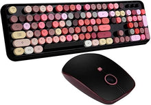 Load image into Gallery viewer, FOPETT Keyboard and Mouse Sets, Wireless, Reliable 2.4 GHz Connectivity for PC,Laptop,Smart TV and More (Black Colorful)