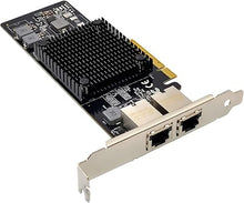 Load image into Gallery viewer, Dual-Port 10G PCIe X8 Network Adapter Card with Intel-X550AT 10GBASE-T & NBASE-T PCI Express Network Interface Adapter 10/5/2.5/1GbE Multi Gigabit Ethernet 5 Speed NIC LAN Card(ST7280-X550AT2)