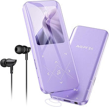 Load image into Gallery viewer, 32GB MP3 Player with Bluetooth 5.3, AGPTEK A09X 2.4" Screen Portable Music Player with Speaker Lossless Sound with FM Radio, Voice Recorder, Supports up to 128GB, Purple