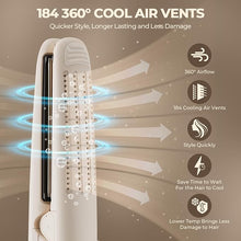 Load image into Gallery viewer, MiroPure Flat Iron Hair Straightener, Hair Straightener and Curler 2-in-1, 360° Airflow Styler with Cool Air for Curls, Titanium Ceramic Ionic, Hair Care Aroma,Auto Off, Dual Voltage for Travel
