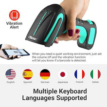 Load image into Gallery viewer, Tera 1D 2D QR Barcode Scanner Wireless with Stand, Heavy Duty Industrial IP66 Drop Resistance, Image Scanning Handheld Reader Compatible for Bluetooth with Vibration Alert Model 8100, Battery Powered